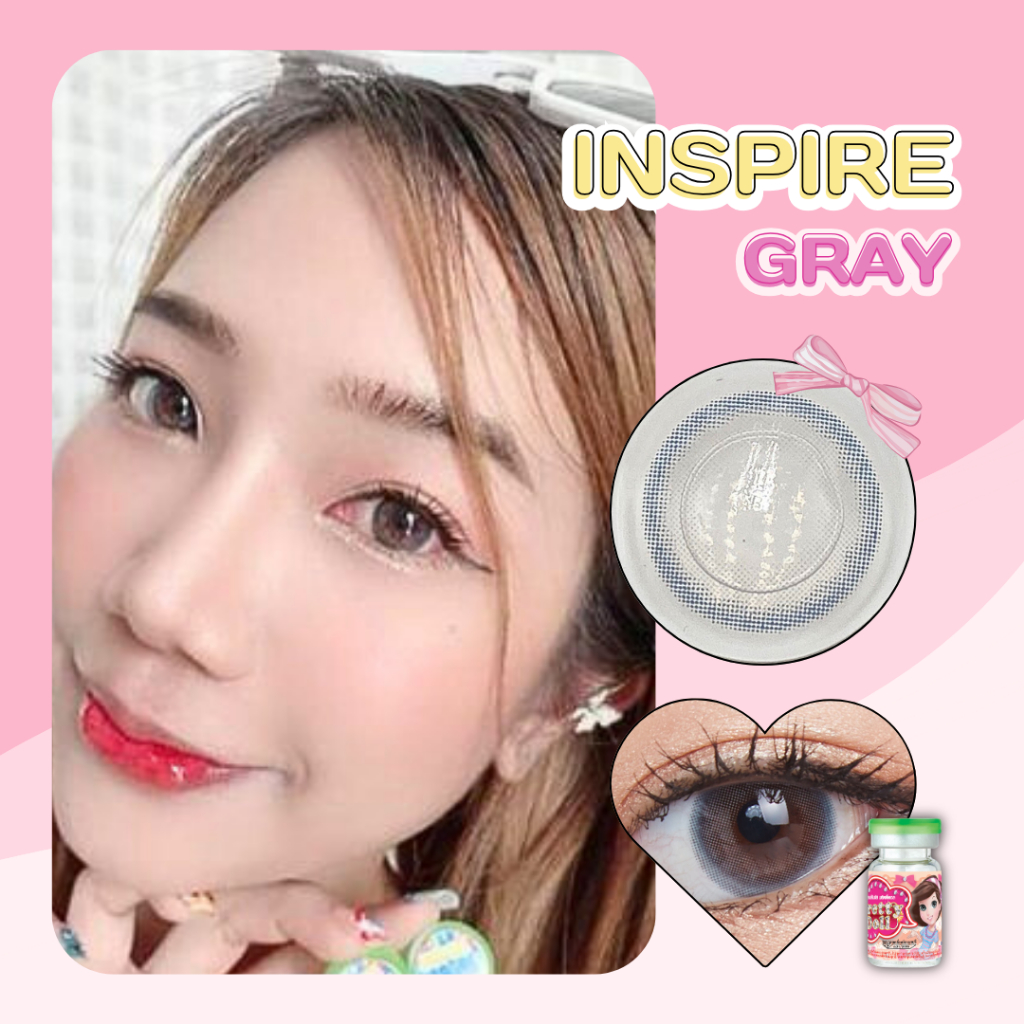 (COD)คอนแทคเลน์ Contactlens ธรรมชาติ รุ่น Inspire สายตา+ปกติ Prettydoll 0.00 ถึง - 6.00 เลนส์นิ่มใส่สบายตา แถมตลับ