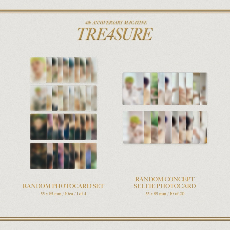 (พร้อมส่งในไทย ) หารการ์ด TREASURE 4th ANNIVERSARY MAGAZINE 1เมมได้ 4ใบ *สุ่มคอนเซป