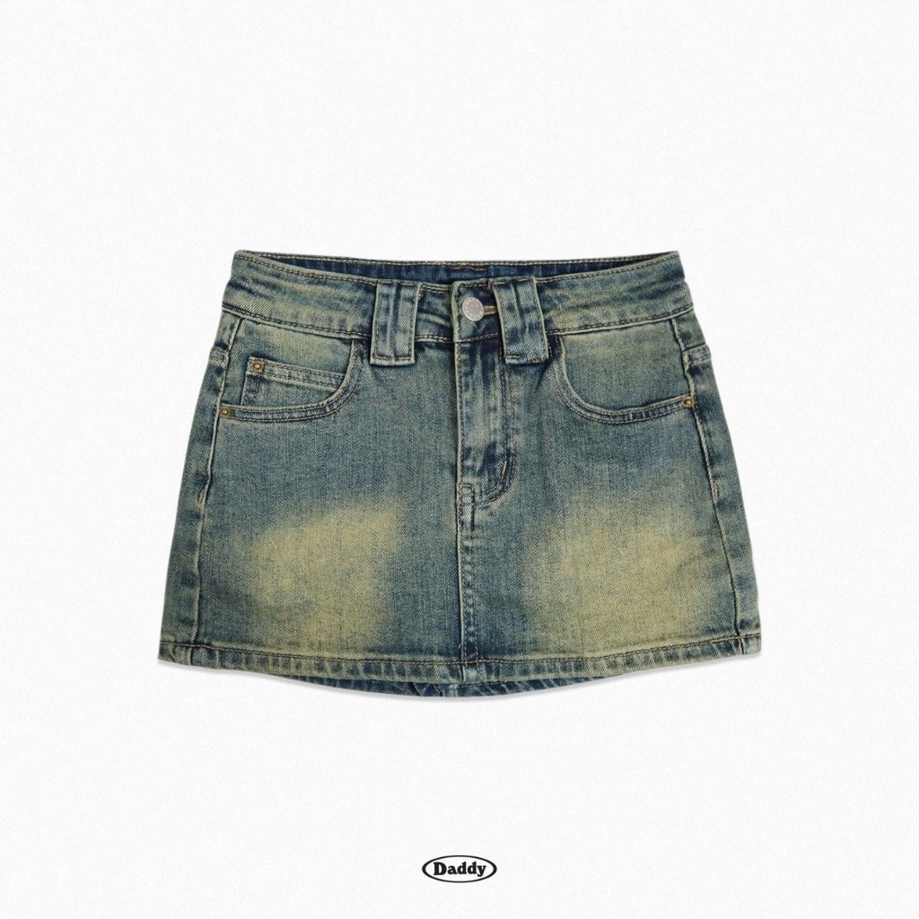 DADDY | Bavaria Skort  (Dark Jeans) กระโปรงกางเกงเอวสูง สุดน่ารัก