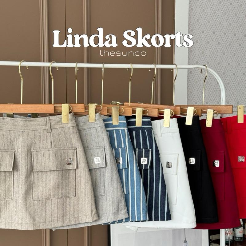 LINDA SKIRTS (ลด20%เก็บคูปองหน้าร้าน) กระโปรงกางเกง ซิปข้าง งานตัด THESUNCO