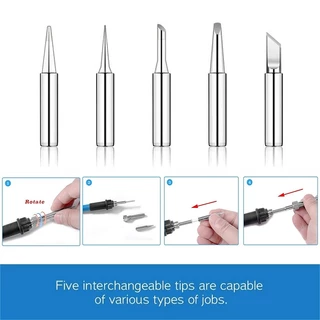 17 ชิ้น 60W ปรับอุณหภูมิได้ จอแอลซีดีหัวแร้งไฟฟ้า ปั๊มเครื่องมือเชื่อม หัวแร้งบัดกรี electric soldering iron ด้วยมัลติมิ