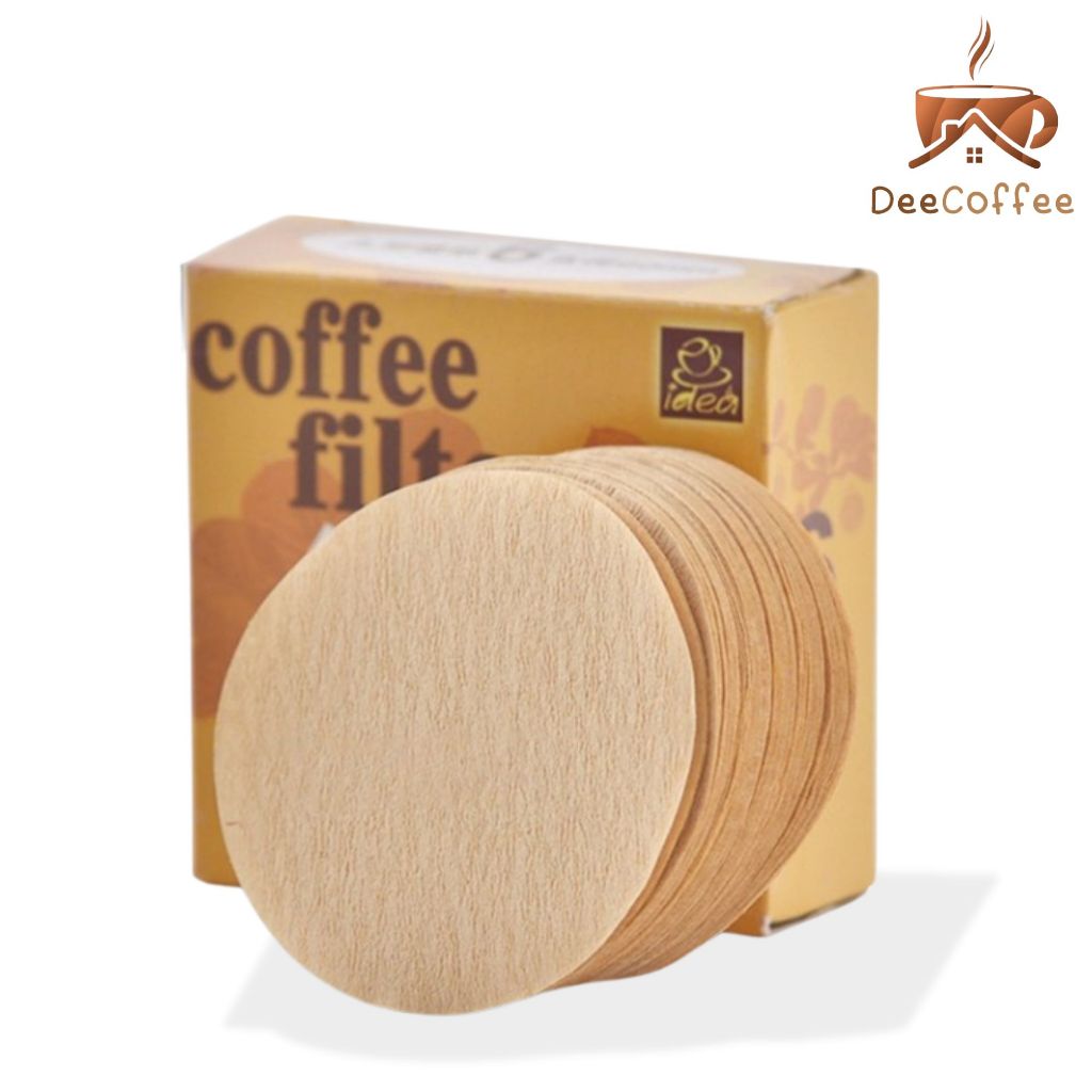 กระดาษกรองกาแฟ 100ชิ้น coffee filter สำหรับกรองเศษกาแฟ 60mm 68mm Dee Coffee