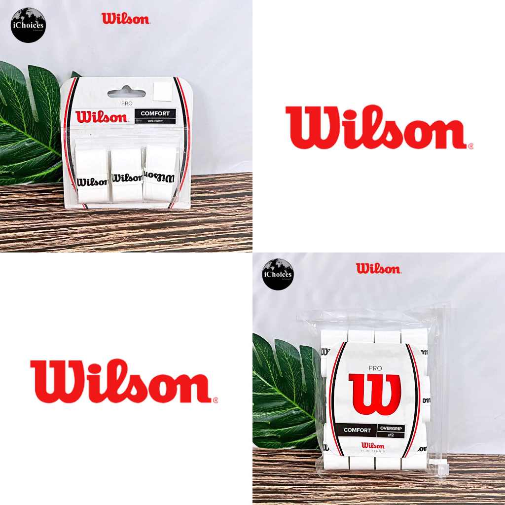 [Wilson] Overgrip Comfort Pro, White โอเวอร์กริป เทปพันด้ามไม้เทนนิส
