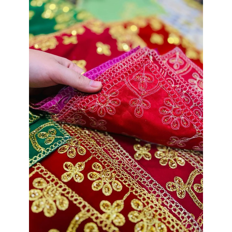 ผ้ารององค์ ผ้ารองอินเดีย สี่เหลี่ยมผืนผ้า 9x12นิ้ว