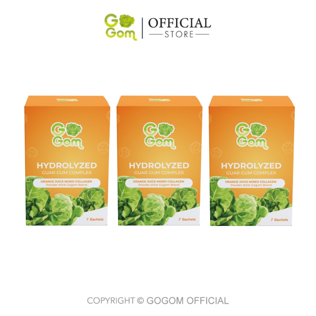 Gogom ดีท็อกซ์ผสมคอลลาเจนรสส้ม 3 กล่อง