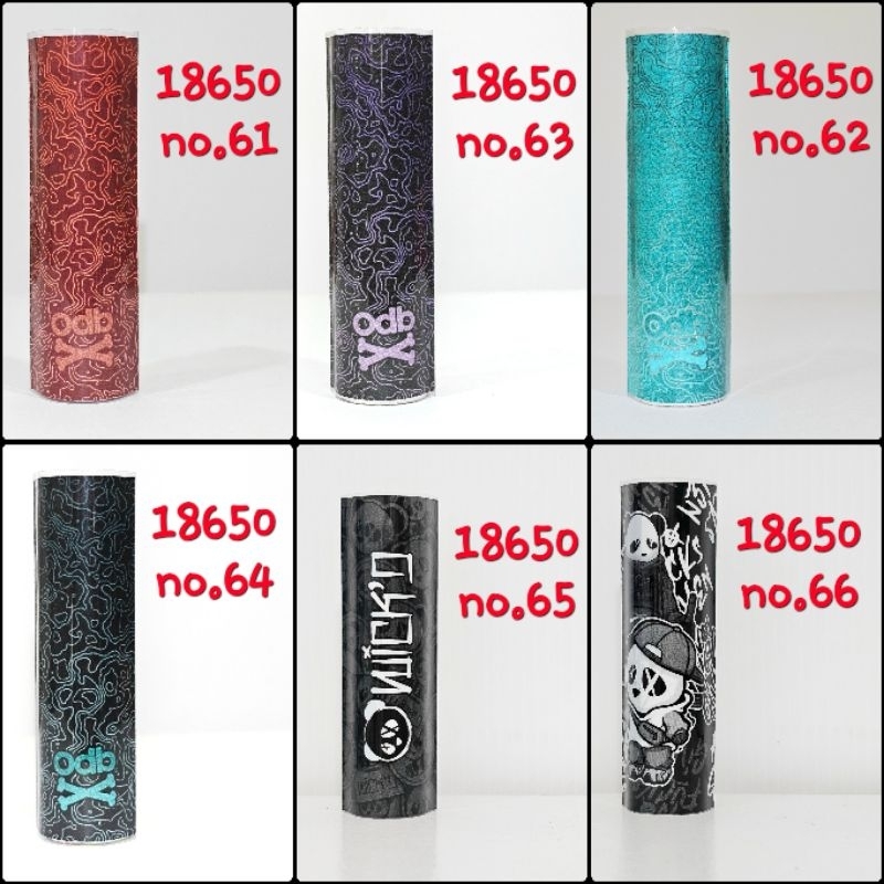 ปลอกถ่าน ซองหุ้มแบตเตอรี่ odb 18650 no.61-66 ของแท้100%