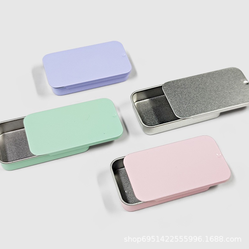 ตลับ กล่องโลหะฝาสไลด์ สินค้าพร้อมส่ง เคลมได้ เหมาะกับน้ำหอมแห้ง บาล์ม ขนาดพกพา