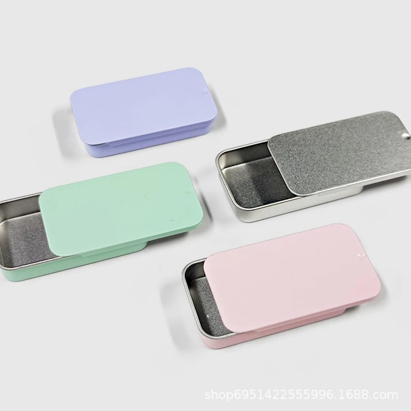 ตลับ กล่องโลหะฝาสไลด์ สินค้าพร้อมส่ง เคลมได้ เหมาะกับน้ำหอมแห้ง บาล์ม ขนาดพกพา