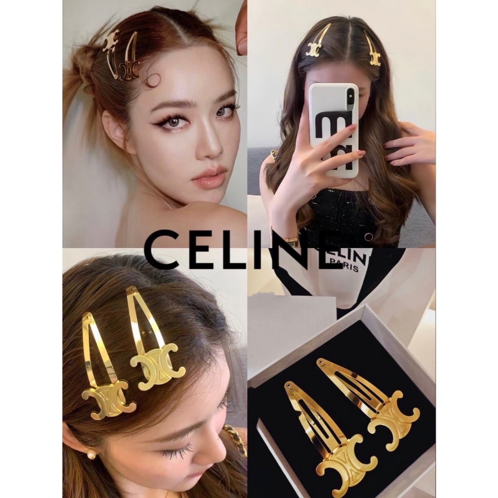 ขนาดใหญ่ 8 cm. พร้อมส่ง ส่งไว กิ๊บติดผม C E gold/silver งานตามหา
