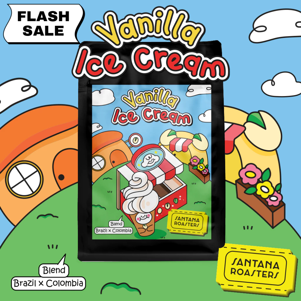 เติมของแล้ว!! New Arrival เมล็ดกาแฟ Vanilla Ice-Cream (วานิลลาไอศครีม) (Blend)