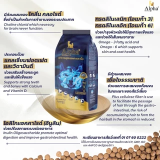 แพ็คคู่ถูกกว่า 2กระสอบ Alpha premium อาหารเม็ดสำหรับสุนัข เกรดพรีเมียม 15 Kg.