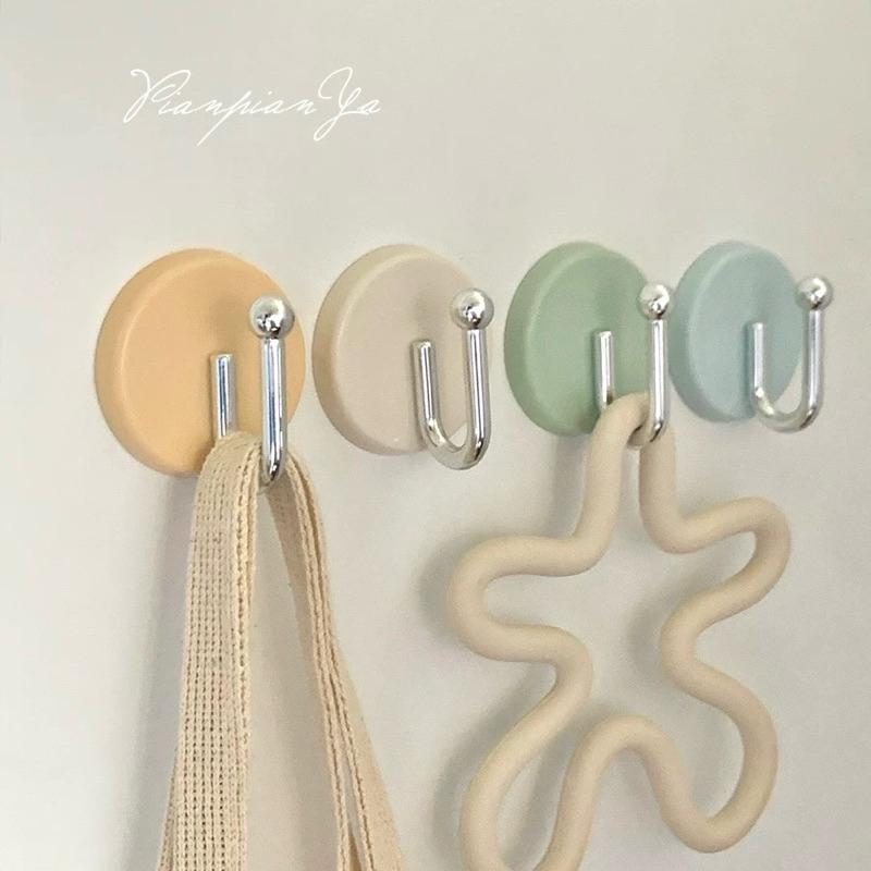 พร้อมส่ง🍿 ที่แขวนของ ตะขอ Pastel พาสเทล ติดผนัง ไม่ต้องเจาะ ที่แขวนกุญแจ ที่ห้อยแมส แขวนปลั๊กไฟ 32003