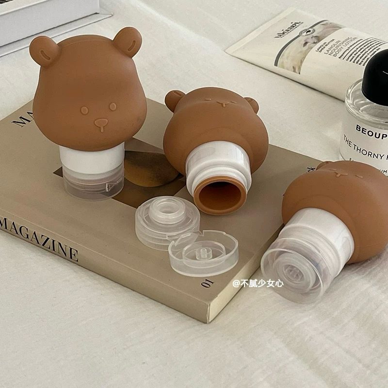 พร้อมส่ง🌈 ขวดแบ่งครีม Travel bottles น้องหมี Little Bear ขวดหมี หลอดบีบครีม ขวดพกพา ขวดซิลิโคน ไปเที่ยว พกพกง่าย 12006