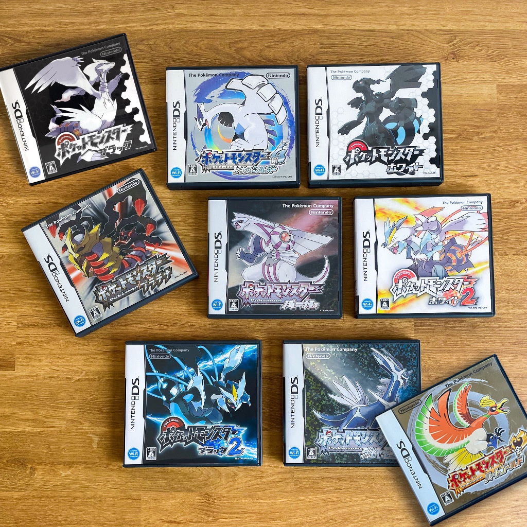ตลับแท้ Nintendo DS : Pokemon  Platinum/Dimond/Pearl/White/White 2/Black/Black 2/Soulsilver มือสอง โซนญี่ปุ่น (JP)