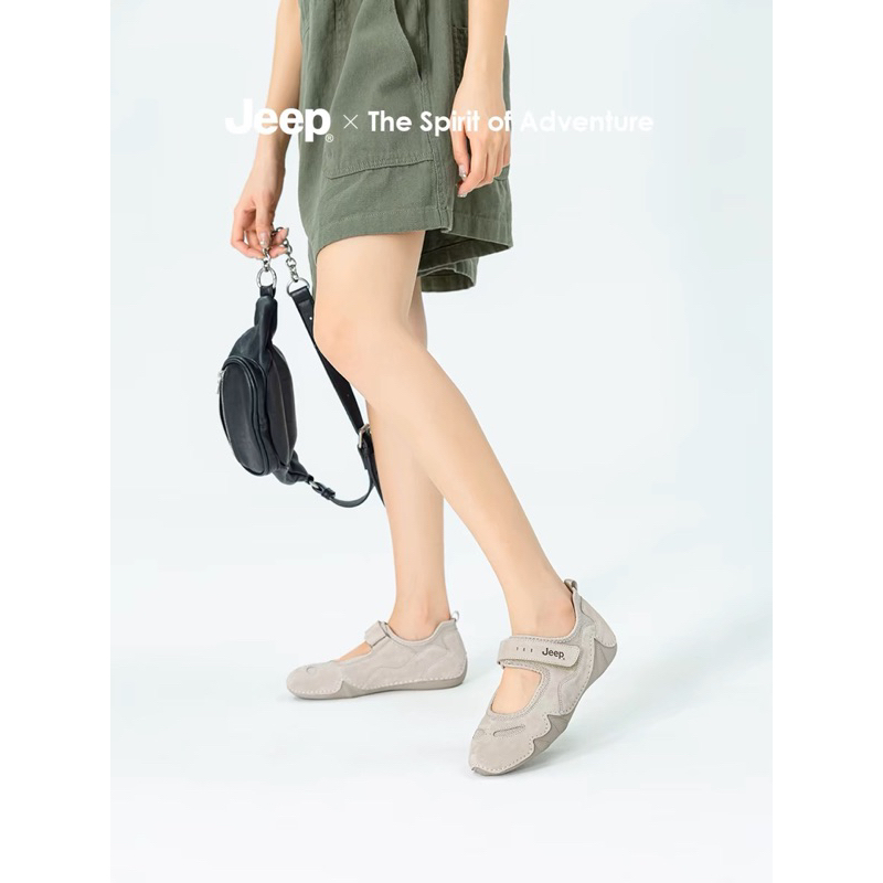 jeep พร้อมส่ง gray36,sand35(โค้ดลด30%สูงสุด 1,000฿เหลือ 2,233 ฿)sports Mary Jane preorder 7-14วัน แท้100% จากชอป