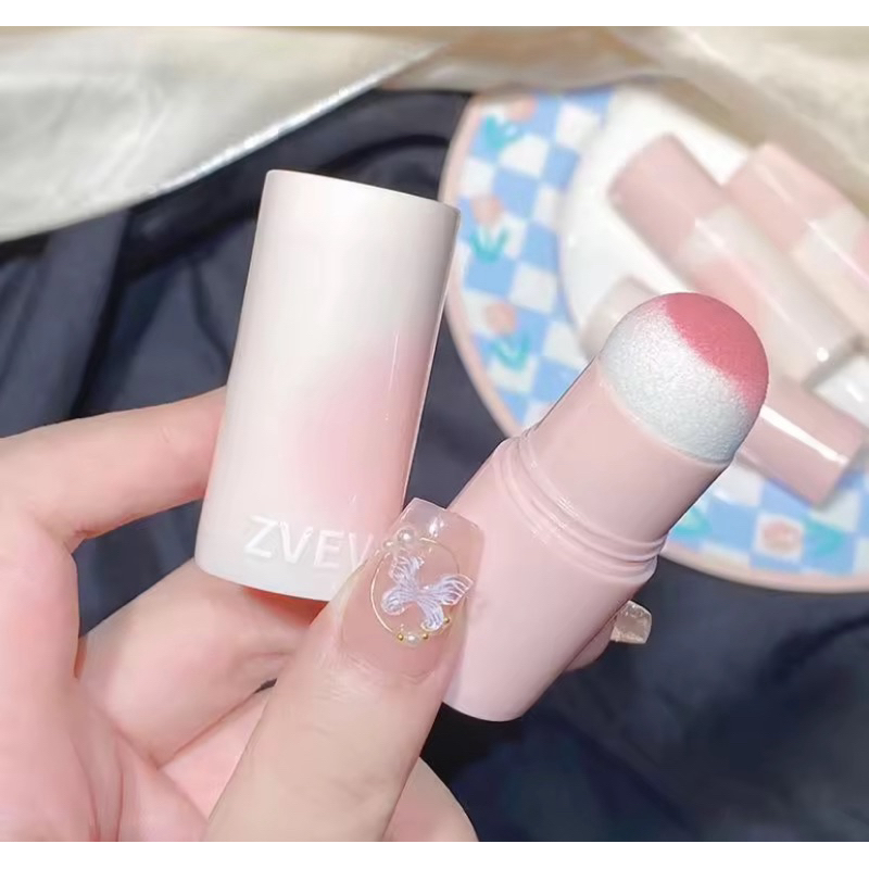 พร้อมส่ง เครื่องสําอาง บลัชออนเนื้อครีม ZVEV เนื้อแมตต์ กันน้ำ
