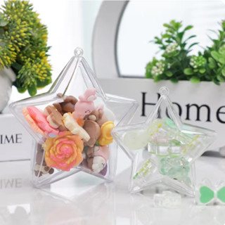 กล่องพลาสติก รูปดาว แพค4, 5ใบ ใส่ช็อคโกแลต ลูกอม เป็นกล่องขอ…