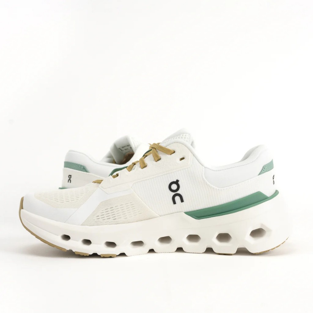 รองเท้าผ้าใบOn Cloudrunner Waterproof สีขาวเขียว สำหรับผู้หญิงและผู้ชายพร้อมกล่อง