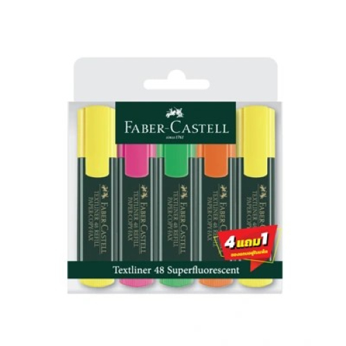 FABER-CASTELL ปากกาเน้นข้อความ (แพ็ค4ด้าม)