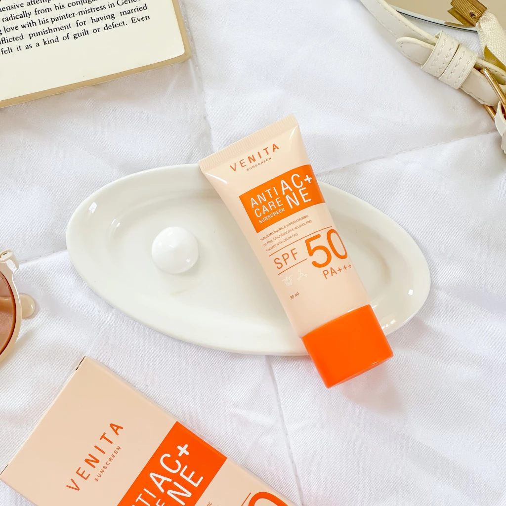 VENITA ครีมกันแดดเวนิต้า Venita Anti-Acne Care Sunscreen SPF50/PA+++plus เนื้อครีมเจล ซึมเร็ว thumbnail 4