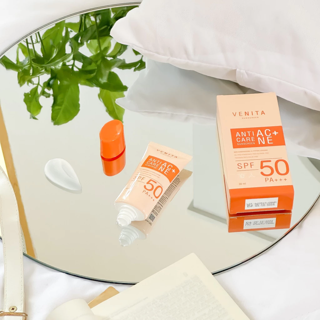 VENITA ครีมกันแดดเวนิต้า Venita Anti-Acne Care Sunscreen SPF50/PA+++plus เนื้อครีมเจล ซึมเร็ว thumbnail 7