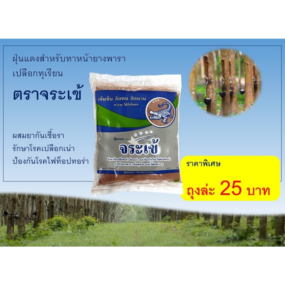 ดินทาหน้ายางตราจระเข้และตราสวนยาง ดินทาเปลือกทุเรียนและผลไม้ ใช้ดี ติดแน่น ทาง่ายไม่ยุ่งยาก