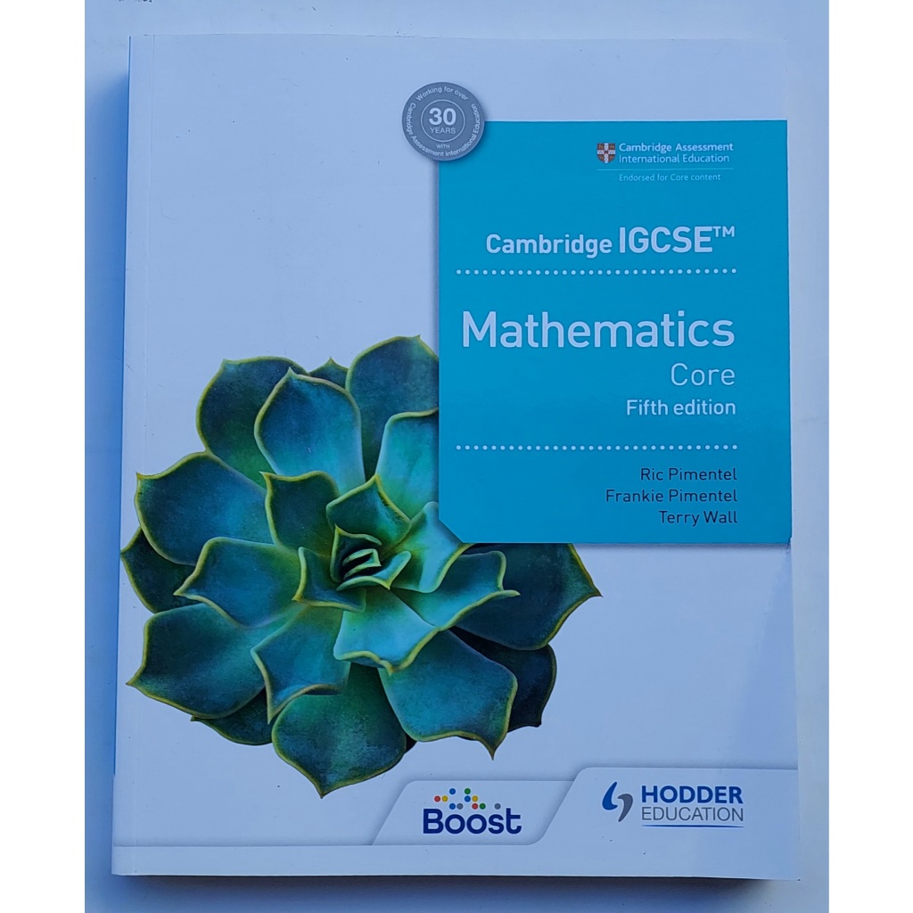 หนังสือ แบบเรียน คณิตศาสตร์ ภาษาอังกฤษ Cambridge IGCSE Mathematics  Core 368Page
