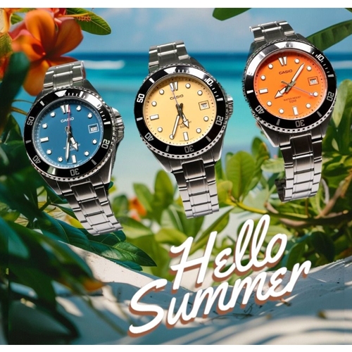 CASIO นาฬิกาข้อผู้ชาย สายสแตนเลส รุ่น MDV-10D,MDV-10D-2A1,MDV-10D-4A1,MDV-10D-4A2