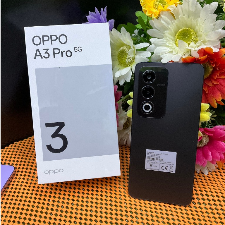 OPPO A3 Pro 5G Ram8GB/Rom256GB จอ 6.67 นิ้ว ดีไซน์ใหม่ AI Camera ประกันศูนย์ไทย1ปี ฟรีหูฟัง+ไม้เซลฟี