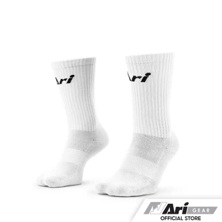 ถุงเท้า อาริ Ari สั้น ครึ่งแข้ง สีขาว ARI CREW SOCKS - WHITE ฟุตบอล ฟุตซอล กีฬา ของแท้ 100%
