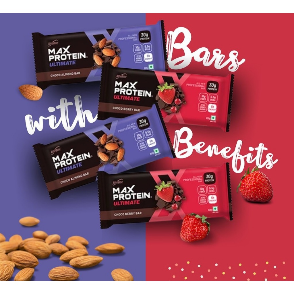 Max Protein Bars 30g Protein Dual Flavor (Pack of 2) โปรตีนบาร์ ขนมโปรตีนอัดแท่ง 2 รสชาติ (แพ็คคู่)