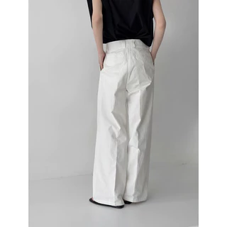 กางเกงทรงกระบอกชาย STRM COTTON BAGGY PANTS A7