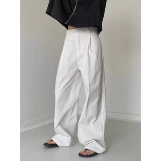 กางเกงทรงกระบอกชาย STRM COTTON BAGGY PANTS A7