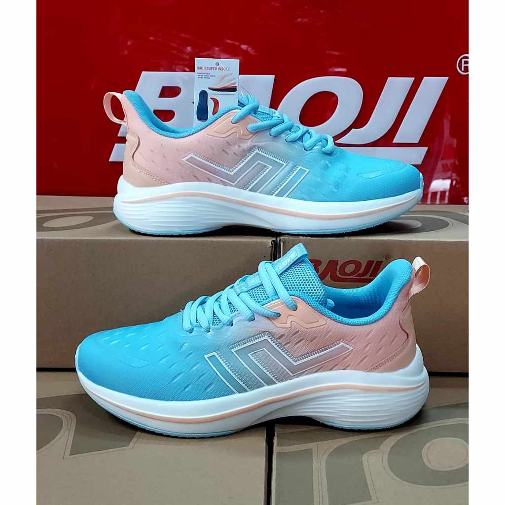 รองเท้า Baoji BJW 1007  สีฟ้า/ชมพู งานดีมาก โคตรสวยมาใหม่ ของแท้ 100% ใส่นุ่ม เบา สบายเท้า