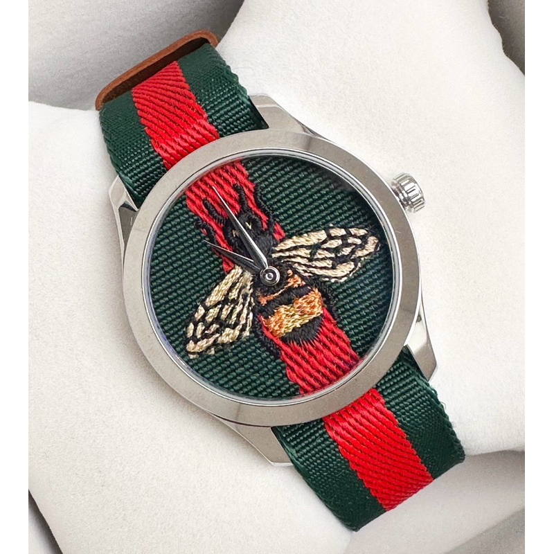 พร้อมส่งนาฬิกา New Gucci Le Marche Des Merveilles Nylon Strap Unisex Watch  หน้าปัด 38 มม อปก. หมอน 