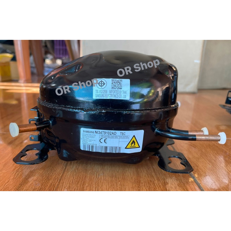 คอมตู้เย็น คอมเพรสเซอร์ตู้เย็น SAMSUNG ซัมซุง Part. NI34T9102AD TSC 200-240V 50-60Hz น้ำยา R600a