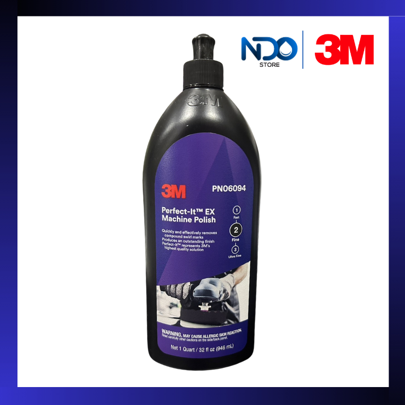 3M 06094 น้ำยาขัดละเอียด ชนิดลบรอยขนแมวและชักเงา สีดำ เบอร์ 2