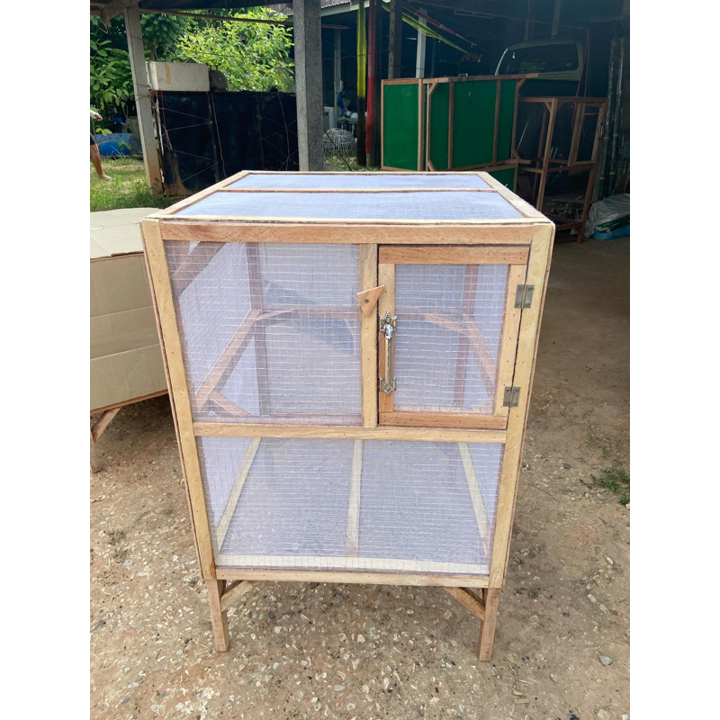 กรงสัตว์เลี้ยง มีมุ้งกันยุงอีกชั้น1 กรงนก ขนาดกว้าง60*60*100 เซนติเมตร กรงกระต่าย กรงสัตว์เลี้ยงขนาดเล็ก