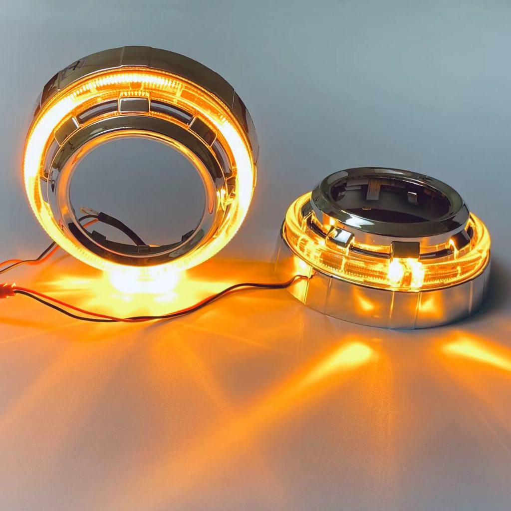 ฝาครอบโปรเจคเตอร์ Bi LED/Bi Xenon สไตล์ LandRov ขนาด 3 นิ้ว พร้อมไฟวิ่งกลางวัน/ไฟเลี้ยว