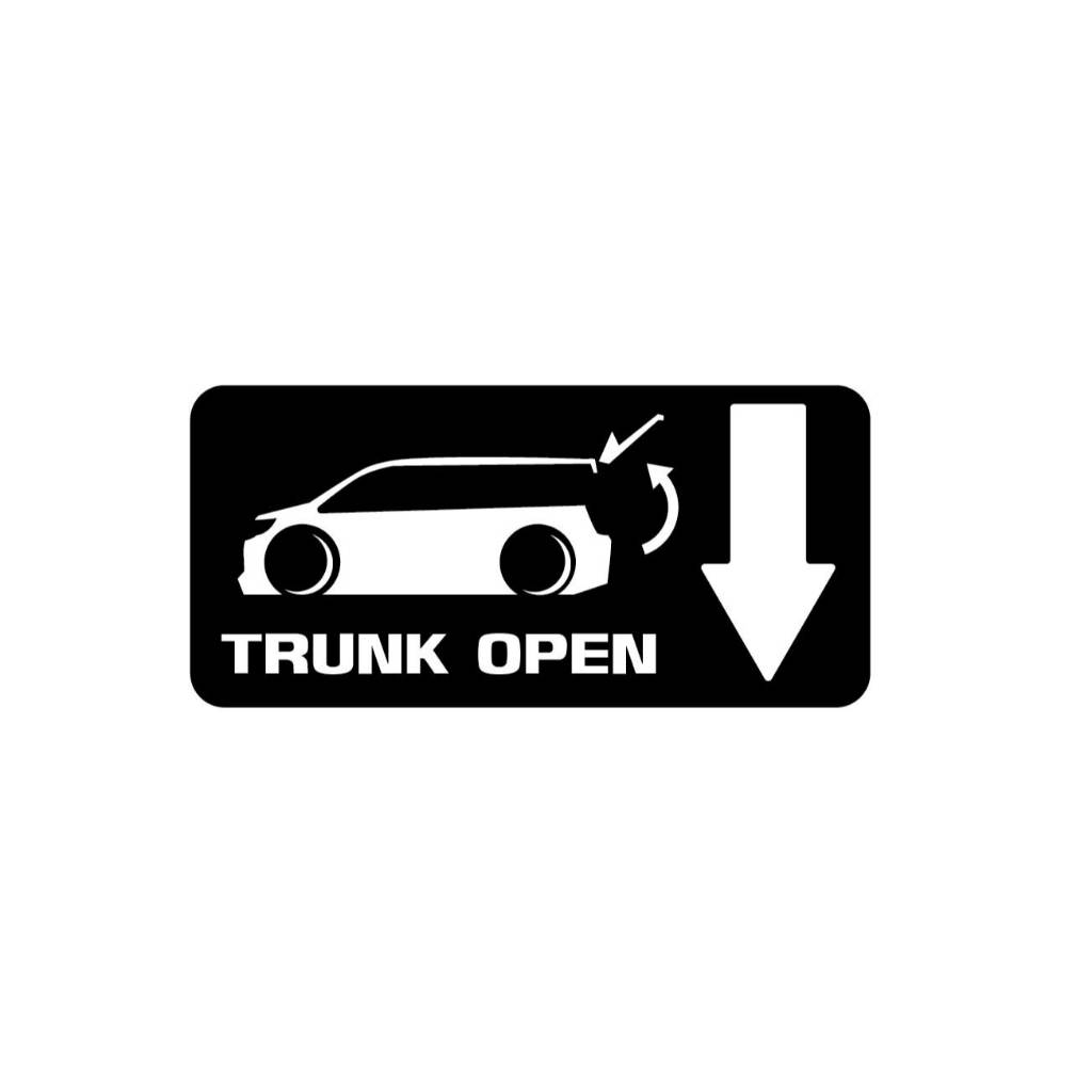 สติกเกอร์ติดรถสวิตช์ประตูท้ายไฟฟ้าอัตโนมัติ TRUNK OPEN เวอชั่น VAN