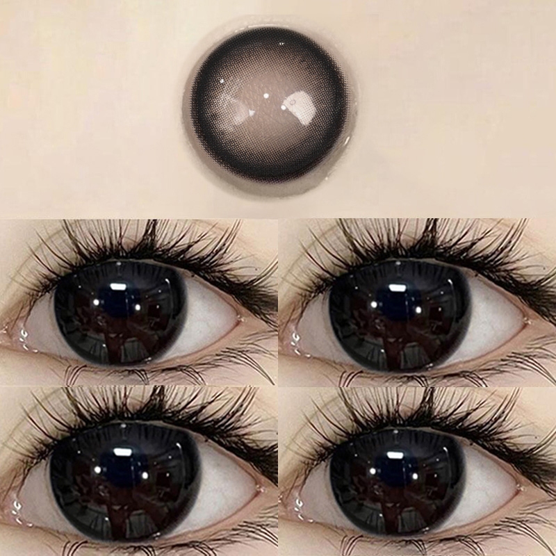 【24H Shipped】คอนแทคเลนส์สายตาสั้น (0.00~-4.50) 6 เดือน 1 คู่ สีน้ำตาลเกาหลี สีเทา บิ๊กอาย14.5mm