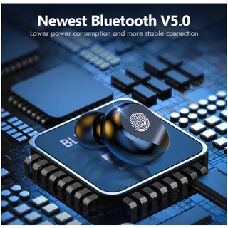 หูฟัง TWS F9 หูฟังบลูทูธ V5.0 เสียงสเตอริโอ 9D ไฮไฟ หูฟังไร้สายควบคุมแบบสัมผัส จอแสดงผล LED พร้อมพาวเวอร์แบงค์ 2000mAh