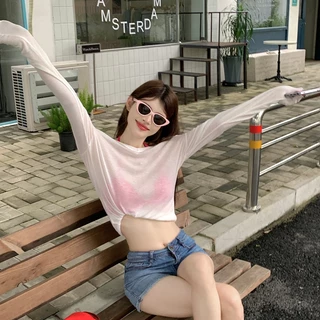 ชุดว่ายน้ำผู้หญิง บิกินี่+ผ้าคลุม กัน กันuv bikini top ส่งไวจากไทย#0331