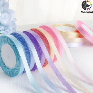 ริบบิ้นผ้าซาติน หน้ากว้าง 0.6 ยาว 25 หลา/ม้วน สําหรับตกแต่งงานหัตถกรรม 50สี