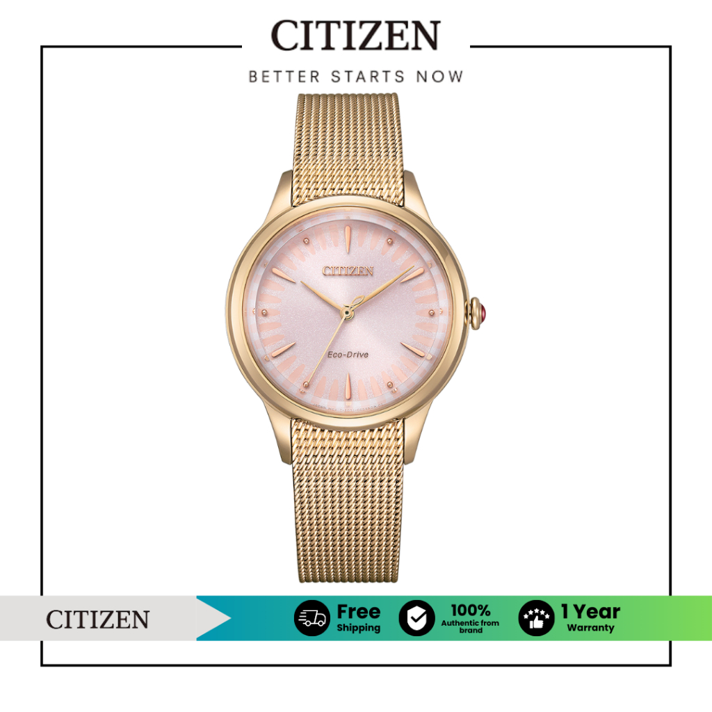 CITIZEN Eco-Drive EM0818-82X Lady Watch ( นาฬิกาผู้หญิงพลังงานแสง )