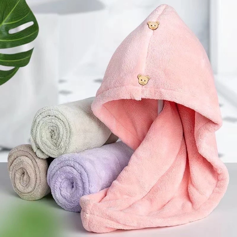 C059 ผ้าคลุมผมแห้งไว ผ้าเช็ดผมนาโน ดูดซับน้ำได้ดี สำหรับอาบน้ำ