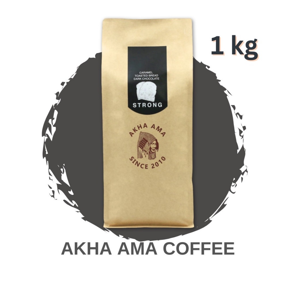 AKHA AMA COFFEE กาแฟ อาข่า อ่ามา : STRONG เมล็ดกาแฟคั่ว อาข่า อาม่า (คั่วเข้ม/Dark 1 kg)