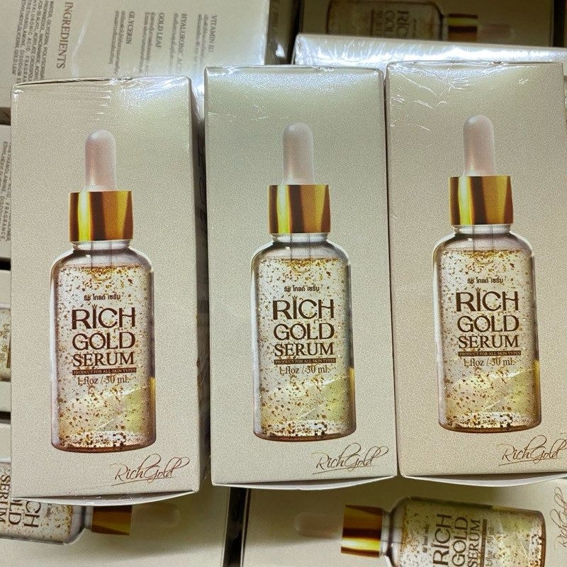 6 กล่อง เซรั่มหน้าใส ริชโกลด์ ทองคำแท้ 24k rich gold anti aging freckle dark spots serum 30ml