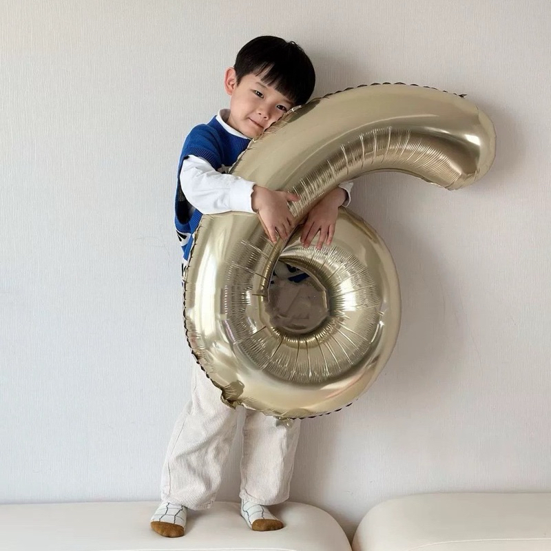ลูกโป่งตัวเลข สีทอง balloon ตัวเลข ตกแต่งปาร์ตี้ของคุณ