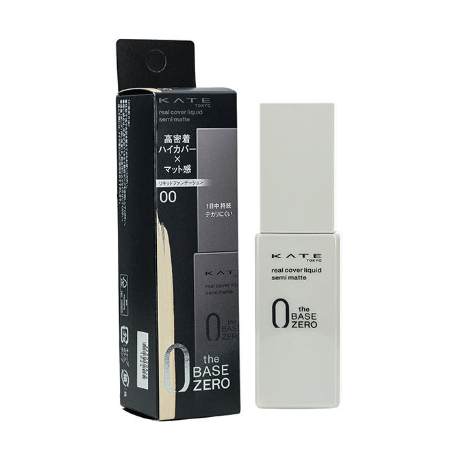 KATE Real Cover Liquid Semi-Matte   ผิวเรียบเนียนอย่างเป็นธรรมชาติ ด้วยรองพื้นสูตรใหม่ เนื้อกึ่งแมท เกลี่ยง่าย